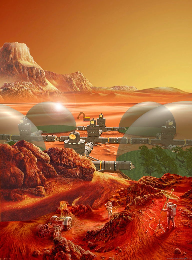 Mars colony artist rendition